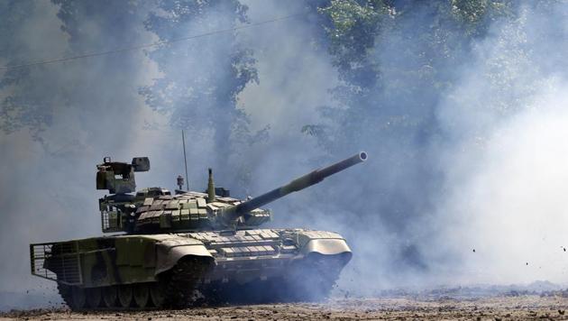 Serbian army tank performs during exercise at a ceremony marking 72 years since the end of WWII and the defeat of Nazi Germany, at Nikinci training ground, 60 kilometers west of Belgrade, Serbia. Serbia will continue to strengthen its armed forces and is ready to purchase more warplanes amid simmering tensions in the Balkans, the Serbian president said. (AP) Serbian army tank performs during exercise at a ceremony marking 72 years since the end of WWII and the defeat of Nazi Germany, at Nikinci training ground, 60 kilometers west of Belgrade, Serbia. Serbia will continue to strengthen its armed forces and is ready to purchase more warplanes amid simmering tensions in the Balkans, the Serbian president said. (AP)