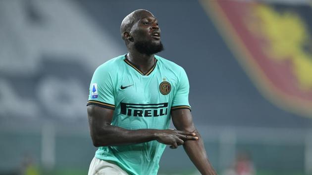 Inter Milan's Romelu Lukaku celebrates scoring their third goal. (REUTERS) Inter Milan's Romelu Lukaku celebrates scoring their third goal. (REUTERS)