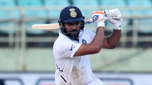 Rohit Sharma carves one through the off side. (AFP Image) Rohit Sharma carves one through the off side. (AFP Image)