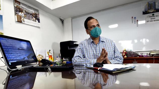 New Delhi, India - July 20, 2020: Health Minister of Delhi Satyendar Jain resumes working from office after recovering from Covid-19, at Delhi Secretariat, in New Delhi, India, on Monday, July 20, 2020. (Photo by Arvind Yadav/ Hindustan Times)(Arvind Yadav/HT PHOTO) New Delhi, India - July 20, 2020: Health Minister of Delhi Satyendar Jain resumes working from office after recovering from Covid-19, at Delhi Secretariat, in New Delhi, India, on Monday, July 20, 2020. (Photo by Arvind Yadav/ Hindustan Times)(Arvind Yadav/HT PHOTO)