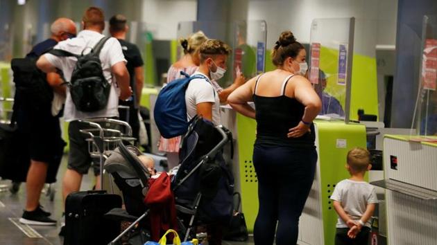 Shares in airlines and travel companies - already on their knees due to coronavirus lockdowns - tumbled while Spain pleaded for Britain to exclude the Balearic and Canary islands from the quarantine.(Reuters file photo)