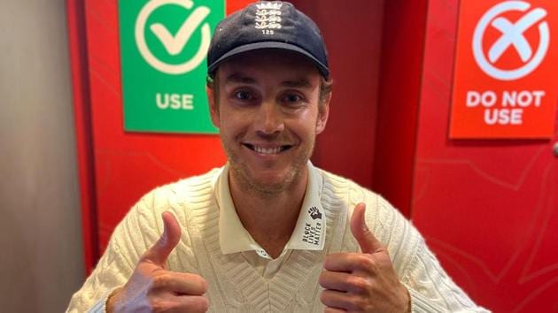 Stuart Broad entered a rare club on Tuesday. (England Cricket Twitter) Stuart Broad entered a rare club on Tuesday. (England Cricket Twitter)