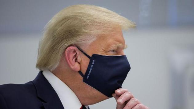 The Republican president spoke during a visit to a Fujifilm plant in Morrisville, North Carolina, where work on a vaccine is being performed. (REUTERS) The Republican president spoke during a visit to a Fujifilm plant in Morrisville, North Carolina, where work on a vaccine is being performed. (REUTERS)