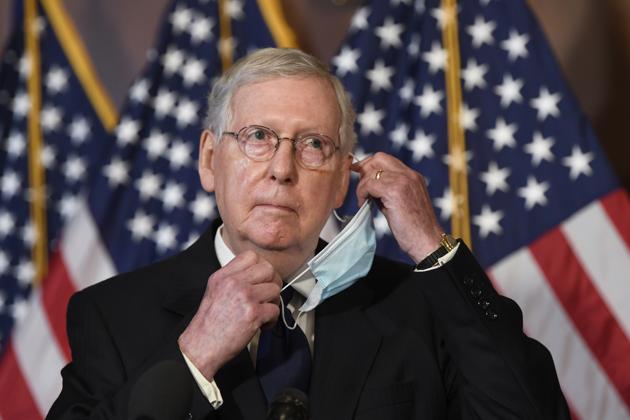 Senate Majority Leader Mitch McConnell noted the rising death toll and a fragile economic recovery. “The American people need more help, they need it to be comprehensive, and they need it to be carefully tailored to this crossroads,” he said. (AP) Senate Majority Leader Mitch McConnell noted the rising death toll and a fragile economic recovery. “The American people need more help, they need it to be comprehensive, and they need it to be carefully tailored to this crossroads,” he said. (AP)
