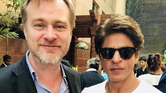 Christopher Nolan poses with Shah Rukh Khan during his India visit.