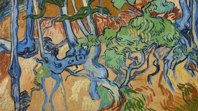 Vincent van Gogh’s last painting ‘Tree Roots’ (1890). Van der Veen told Reuters that the painting’s theme of coppiced trees seem to be a message from Van Gogh, a farewell note in colour about death and regeneration. (Vincent van Gogh Foundation via REUTERS) Vincent van Gogh’s last painting ‘Tree Roots’ (1890). Van der Veen told Reuters that the painting’s theme of coppiced trees seem to be a message from Van Gogh, a farewell note in colour about death and regeneration. (Vincent van Gogh Foundation via REUTERS)