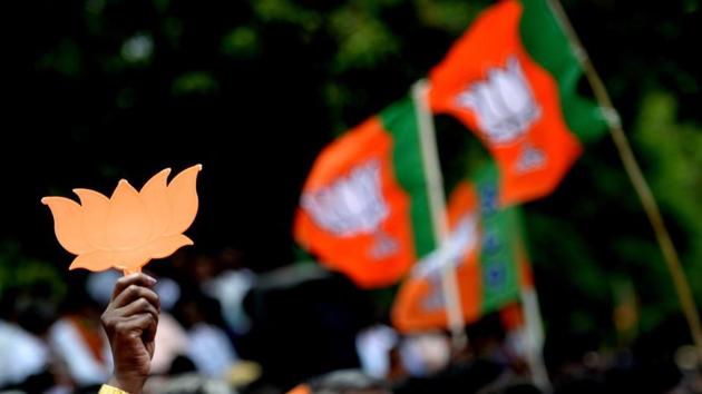 A growing number of the BJP “conquests” are actually of former Congresspersons who have gone with the saffron wind.(AFP)