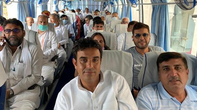 Charter planes have been hired to take the legislators to the new destination. Charter planes have been hired to take the legislators to the new destination.