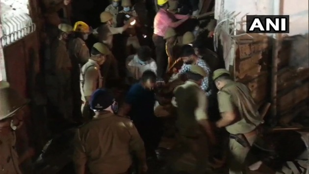 Police said the cause of the collapse will be known after a probe.(ANI Photo) Police said the cause of the collapse will be known after a probe.(ANI Photo)