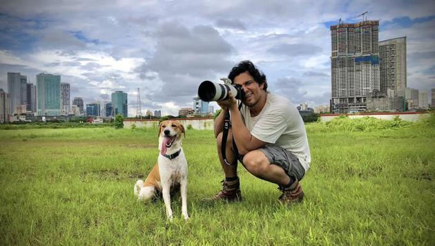 Randeep Hooda and his doggo Bambi. (Twitter/@RandeepHooda) Randeep Hooda and his doggo Bambi. (Twitter/@RandeepHooda)