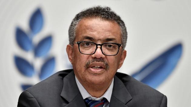 World Health Organization (WHO) Director-General Tedros Adhanom Ghebreyesus attends a news conference at the WHO headquarters in Geneva Switzerland.(REUTERS) World Health Organization (WHO) Director-General Tedros Adhanom Ghebreyesus attends a news conference at the WHO headquarters in Geneva Switzerland.(REUTERS)