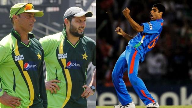 Shahid Afridi and Shoaib Akhtar helped Ashish Nehra with a tough task.(Getty Images)