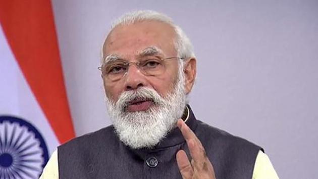 The Prime Minister was addressing students at the Smart India Hackathon 2020 grand finale, through video conferencing.(PTI PHOTO.) The Prime Minister was addressing students at the Smart India Hackathon 2020 grand finale, through video conferencing.(PTI PHOTO.)