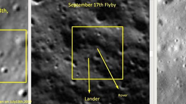 The images tweeted by Chennai techie to claim that Chandrayaan 2 rover is intact. (Twitter/@Ramanean) The images tweeted by Chennai techie to claim that Chandrayaan 2 rover is intact. (Twitter/@Ramanean)