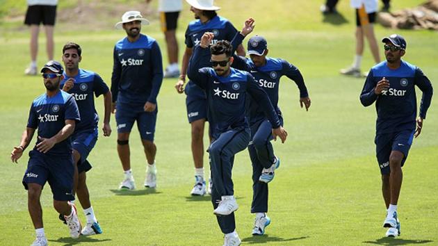 Players of the Indian cricket team during a warm-up session back in 2015.(Getty Images)
