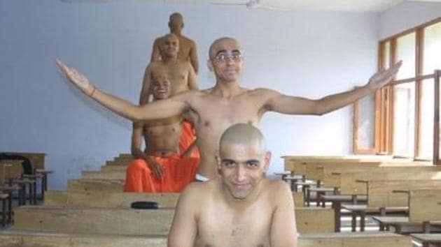 Ayushmann Khurrana and friend went bald for a college play. Ayushmann Khurrana and friend went bald for a college play.