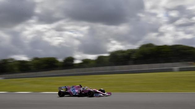 Racing Point driver Nico Hulkenberg of Germany steers his car during the qualifying session for the British Formula One Grand Prix at the Silverstone racetrack, Silverstone, England, Saturday, Aug. 1, 2020. The British Formula One Grand Prix will be held on Sunday. (Ben Stansall/Pool?via AP)(AP)