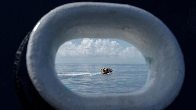 A SpaceX support team fast boat seen from the SpaceX recovery ship cost off Pensacola coast in Florida on August 2. A successful return marks only the beginning for the Crew Dragon Endeavor as SpaceX and NASA look ahead to the next mission – Crew -1. This subsequent mission is said to take off in September this year. (Bill Ingalls / NASA / AFP)
