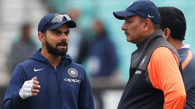 File image of Virat Kohli and Ravi Shastri.(File)