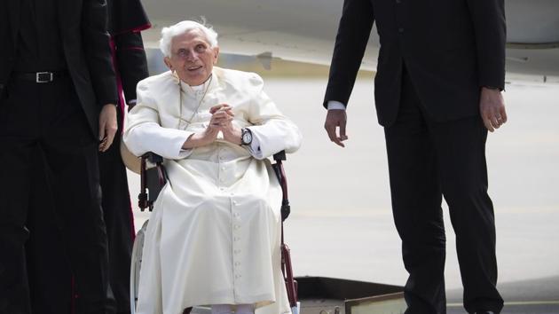 The clarification came hours after Benedict’s biographer, Peter Seewald, sparked alarm by telling the Passauer Neue Presse that he had found the 93-year-old ex-pope exceptionally frail when he visited him on Saturday.(AP) The clarification came hours after Benedict’s biographer, Peter Seewald, sparked alarm by telling the Passauer Neue Presse that he had found the 93-year-old ex-pope exceptionally frail when he visited him on Saturday.(AP)