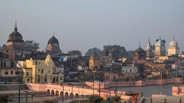 A general view of Ayodhya is seen. The temple town is all set to witness the groundbreaking ceremony of Ram mandir bhoomi pujan on Wednesday.(REUTERS)