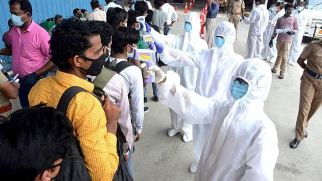 MP government has established mask banks to encourage its use among people. (ANI Photo) MP government has established mask banks to encourage its use among people. (ANI Photo)