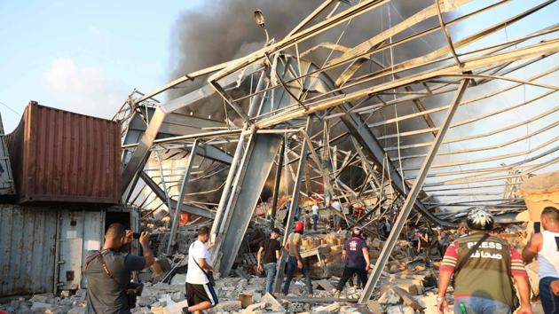 A large explosion rocked the Lebanese capital Beirut. The blast, which rattled entire buildings and broke glass, was felt in several parts of the city.(AFP)