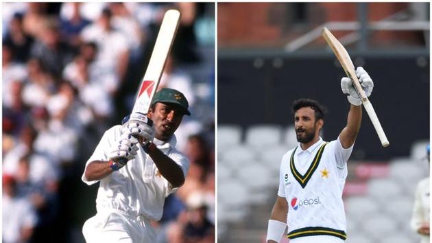 Saeed Anwar (left) and Shan Masood (right) scored centuries against England in England as openers, 24 years apart from each other.(Twitter/PCB)