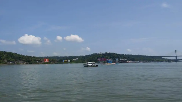 The Mahadayi river is known as the Mandovi in Goa.(HT PHOTO)