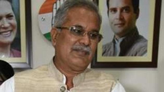 Chhattisgarh chief minister Bhupesh Baghel in Raipur.(Arijit Sen/HT Photo) Chhattisgarh chief minister Bhupesh Baghel in Raipur.(Arijit Sen/HT Photo)