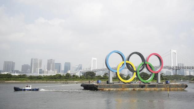 Olympic rings in Tokyo Bay removed for 'maintenance' | The Seattle Times
