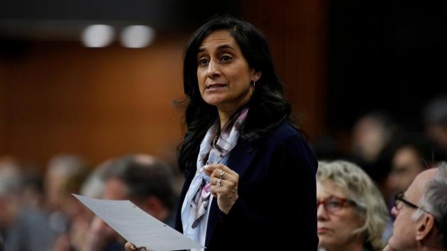Canada's Minister of Public Services and Procurement Anita Anand speaks during Question Period in the House of Commons on Parliament Hill in Ottawa, Ontario, Canada.(REUTERS)