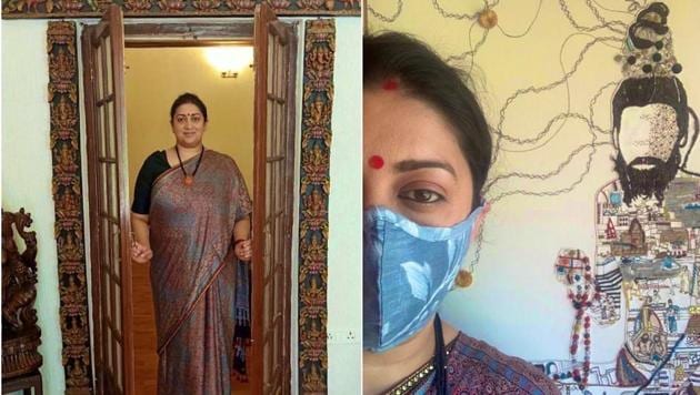 Smriti Irani flaunts all her handloom and handcrafted goodies.(Instagram)