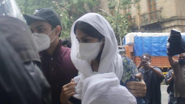 Rhea Chakraborty appeared before the ED on Friday. Rhea Chakraborty appeared before the ED on Friday.