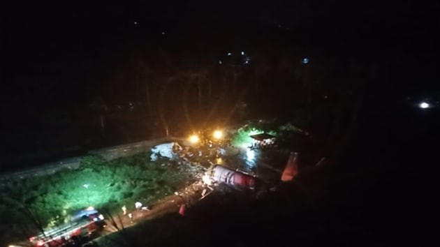 The last fatal plane crash in India was in 2010, when an Air India Express Boeing Co. plane overshot the runway and burst into flames, killing 158 people.(ANI/Twitter)