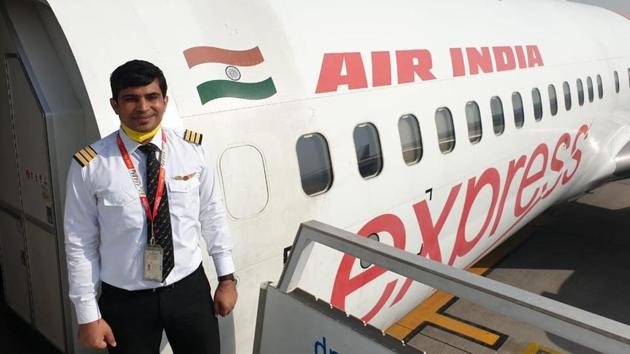 Co-pilot Akhilesh Sharma of the Air India Express flight which crash landed at Kozhikode on Friday evening. Neither of the two pilots survived the horrific crash.(HT PHOTO.) Co-pilot Akhilesh Sharma of the Air India Express flight which crash landed at Kozhikode on Friday evening. Neither of the two pilots survived the horrific crash.(HT PHOTO.)