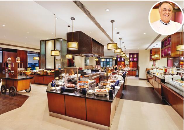 Flavours by ITC serves coffee-shop or room service food; The Maurya has an outstanding executive chef in Rajdeep Kapoor (inset). Flavours by ITC serves coffee-shop or room service food; The Maurya has an outstanding executive chef in Rajdeep Kapoor (inset).