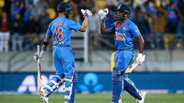 Virat Kohli and Sanju Samson during a T20I against New Zealand earlier this year. (Getty Images) Virat Kohli and Sanju Samson during a T20I against New Zealand earlier this year. (Getty Images)