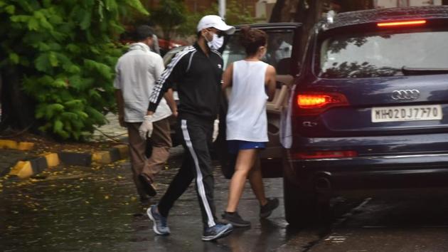 Rajkummar Rao and Patralekhaa seen out together.
