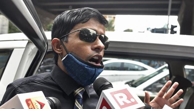 Tiwari was quarantined at the SRPF camp in Goregaon, where he had put up upon his arrival to Mumbai. (Satyabrata Tripathy/HT Photo) Tiwari was quarantined at the SRPF camp in Goregaon, where he had put up upon his arrival to Mumbai. (Satyabrata Tripathy/HT Photo)