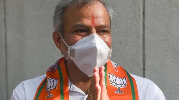 Delhi BJP president Adesh Gupta(Sanchit Khanna/HT PHOT)