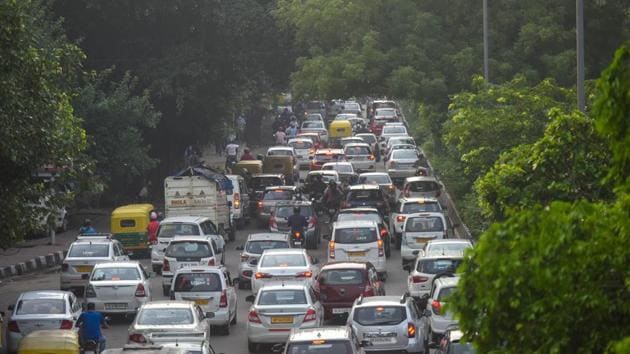 According to the policy, a ‘congestion fee’ is to be levied on all trips made by cabs to and from Delhi. (Amal KS/HT Photo) According to the policy, a ‘congestion fee’ is to be levied on all trips made by cabs to and from Delhi. (Amal KS/HT Photo)
