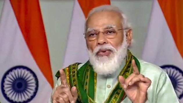 Prime Minister Narendra Modi addressed party workers in Andaman and Nicobar island. (PTI Photo) Prime Minister Narendra Modi addressed party workers in Andaman and Nicobar island. (PTI Photo)