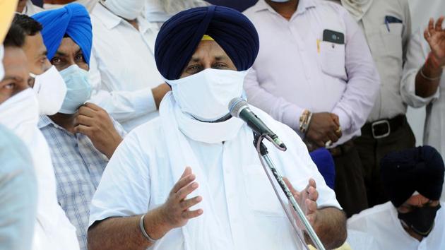 Shiromani Akali Dal (SAD) President Sukhbir Singh Badal. (Bharat Bhushan/ Hindustan Times) Shiromani Akali Dal (SAD) President Sukhbir Singh Badal. (Bharat Bhushan/ Hindustan Times)