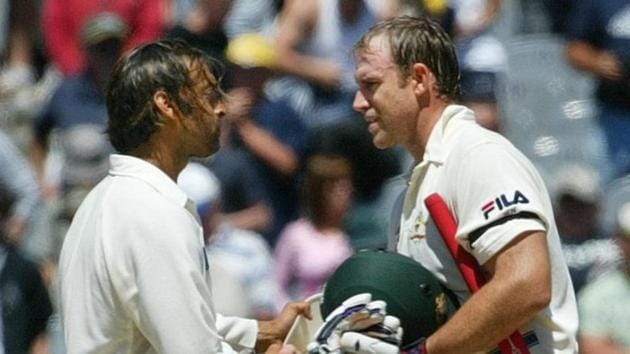 Hayden revealed how he sledged Akhtar ‘out of the game’ by using interesting tactics in scorching heat in UAE. (AP) Hayden revealed how he sledged Akhtar ‘out of the game’ by using interesting tactics in scorching heat in UAE. (AP)