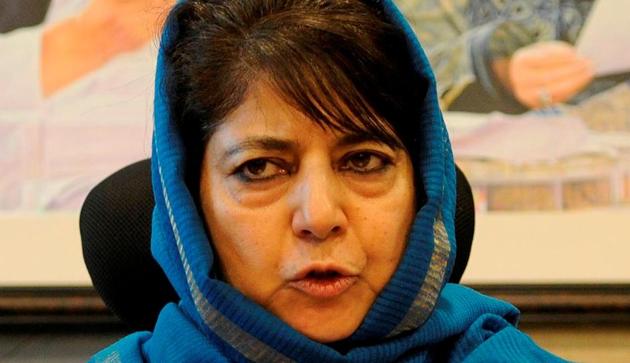 Former Jammu and Kashmir Chief Minister Mehbooba Mufti continues to be under detention.(HT FILE PHOTO)