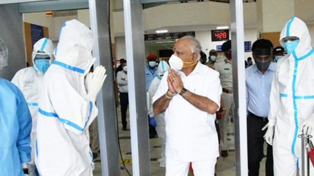 Karnataka chief minister BS Yediyurappa was discharged from hospital after recovering from Covid-19, Aug 10, 2020. (ANI) Karnataka chief minister BS Yediyurappa was discharged from hospital after recovering from Covid-19, Aug 10, 2020. (ANI)