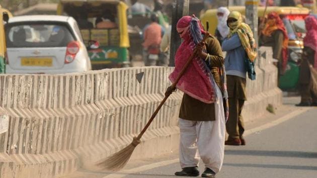 On Monday, the civic body informed the court that it had paid salaries to sanitation workers for April, May and June, amounting to Rs 228 crore, from its internal funds. (HT Photo) On Monday, the civic body informed the court that it had paid salaries to sanitation workers for April, May and June, amounting to Rs 228 crore, from its internal funds. (HT Photo)