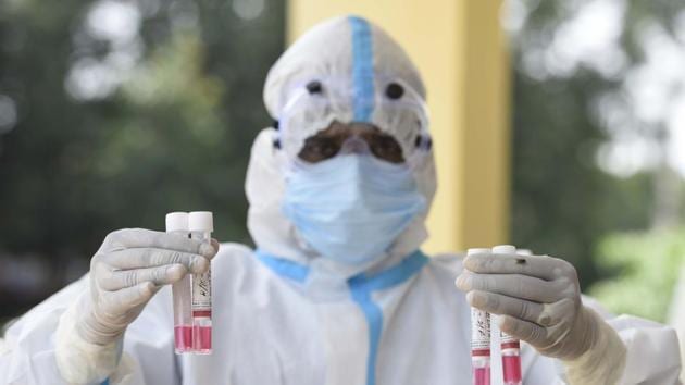 India has performed about 25 million tests since January 22 when Covid-19 testing started with one lab at ICMR’s National Institute of Virology in Pune, Maharashtra.(Parveen Kumar/HT Photo) India has performed about 25 million tests since January 22 when Covid-19 testing started with one lab at ICMR’s National Institute of Virology in Pune, Maharashtra.(Parveen Kumar/HT Photo)