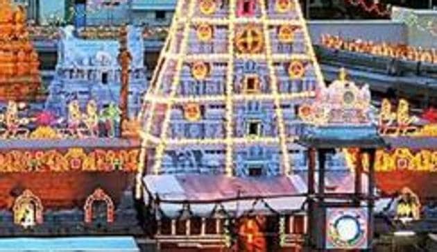 The famous Lord Venkateswara temple in nearby Tirumala governed by the TTD had re-opened on June 11.(PTI File Photo)